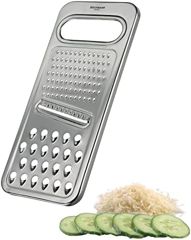Westmark Set of 3: Universal Grater + Cucumber Slicer + Peeler, Stainless Steel, Steel + Famos, Silver, 100222E6
