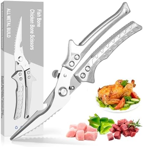 FrutPunch Spring-loaded Multi Kitchen Scissors for Food, Poultry Shears