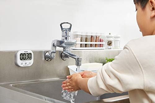 Tanita TD426WH Kitchen Study Study Timer Washable Large View Timer White 3.3 x 3.1 x 0.9 inches (8.4 x 7.8 x 2.2 cm)
