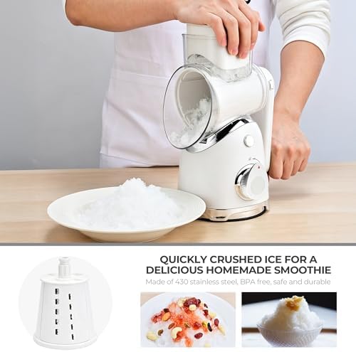 SUSTEAS Rotary Cheese Grater Hand Crank, Kitchen Shredder Vegetable Slicer