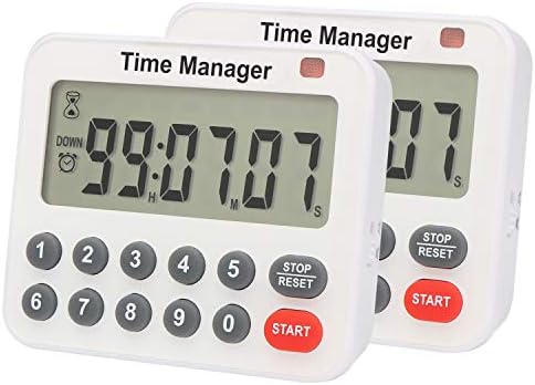 AIMILAR Magnetic Digital Kitchen Timer with Direct Numerical Keypad, Loud Alarm - 99Hr Countdown Count Up Timer for Cooking Baking Classroom, Batteries Included