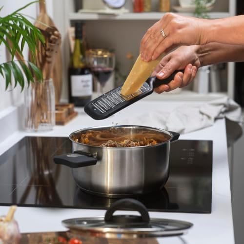 Salter Expert Grater – Handheld Cheese & Vegetable Zester, Sharp Bi-Directional Stainless-Steel Blade, Comfortable Soft Grip Handle, Dishwasher Safe Kitchen Tool for Cooking & Food Prep