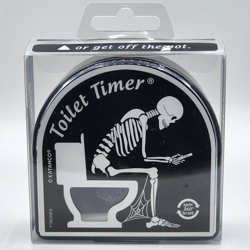 Katamco Toilet Timer (Skeleton Edition), Funny Gift for Men, Husband, Dad, Birthday, Christmas, Stocking Stuffer, Halloween, Retirement, Father's Day, As seen on Shark Tank.