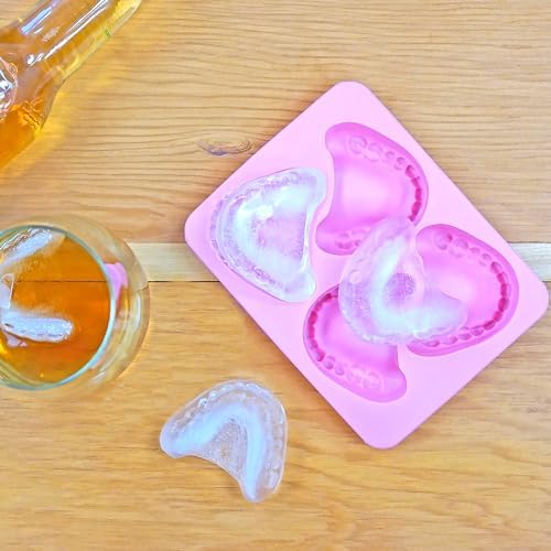 Fairly Odd Novelties FON-10014 Smile Teeth Denture Shaped ICE Tray Mold Perfect Gag or White Elephant Gift for Dentists or Seniors makes 4 Cubes One Size Pink (Pack of 2)