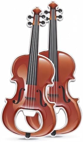 Violin Shaped Bottle Opener, 2 Pack Metal Beer Opener Gift for Music Lovers