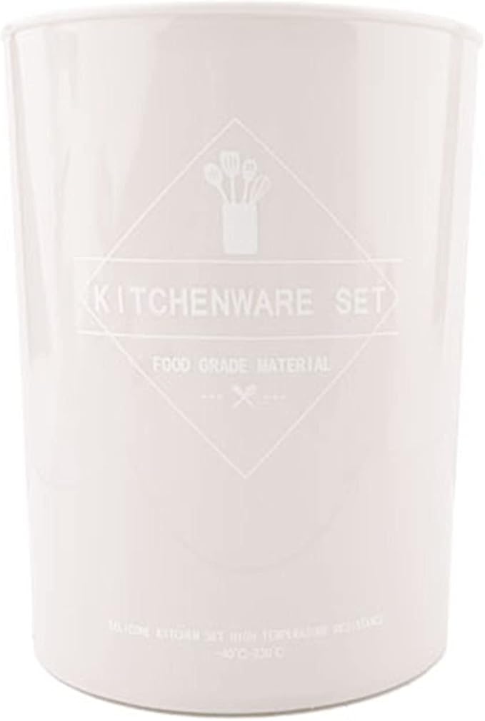 1pcs White Cooking Utensils Plastic Holder, Kitchen Utensil Holder Organizer for Countertop