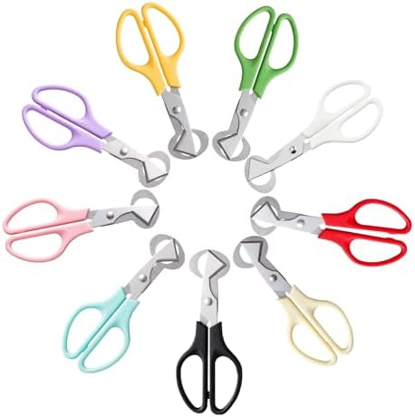 9 Pack Quail Egg Scissors - Stainless Steel Quail Scissors 9 Color for Quail Eggs