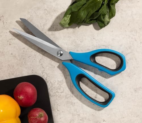 Arcos Kitchen Scissors 9 Inch Stainless Steel. These scissors are used for cutting, separating and slicing different types of meat. Polypropylene Handle and 235 mm Blade. Series Prochef. Color Blue