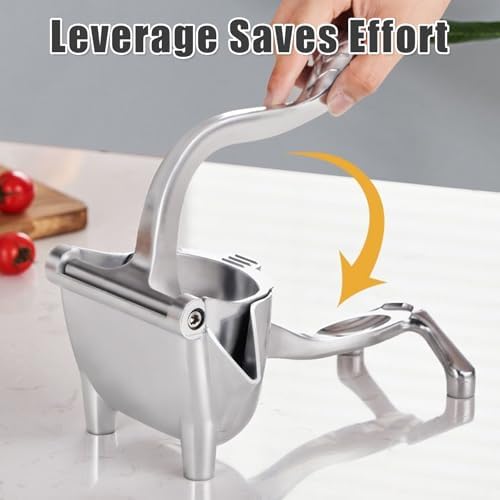 Ultimate Juice Squeeze, Manual Juicer, Food Grade Juice Squeezer, Portable Manual Juicer Squeezer, Juice Squeezer Handheld for Watermelon Lemon Orange Grapes and Other Fruit (1 PCS - Silver)