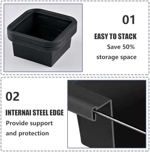 2 Cup Silicone Freezer Trays with Lid 4 Pack Silicone Freezer Molds soup freezer containers Make 4 Perfect Soups, Broths, Stews, Sauces, Curries (Black)