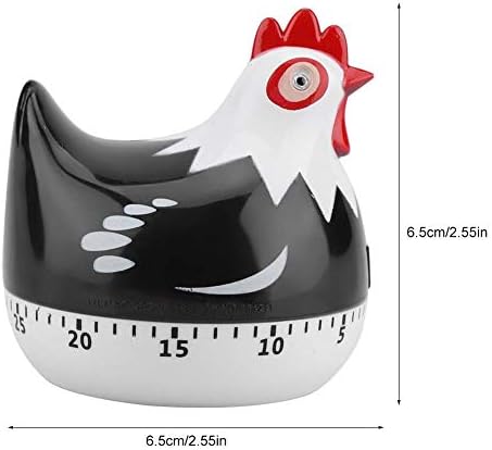 Chicken Pattern Timer, Chicken Pattern Countdown Kitchen Timer Reminder for Cooking Baking(Black)