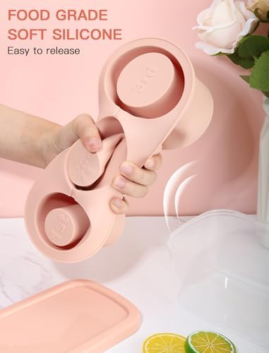 3 Pcs Silicone Ice Cube Tray for 30-40 Oz Tumblers with Lid and Storage Bin