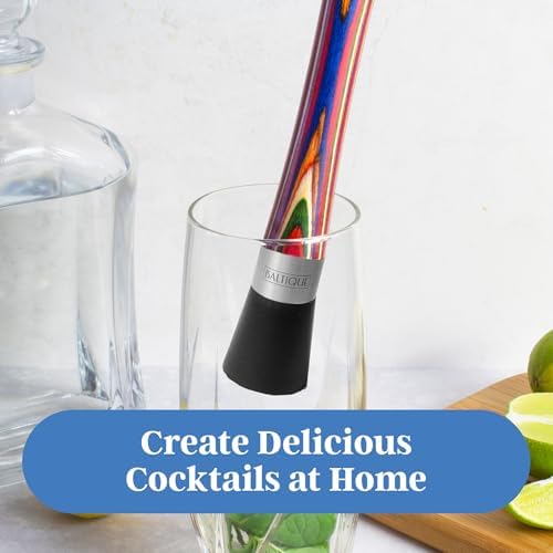 Baltique Marrakesh Muddler for Cocktails, Colorful Wood Handle, Nylon Head