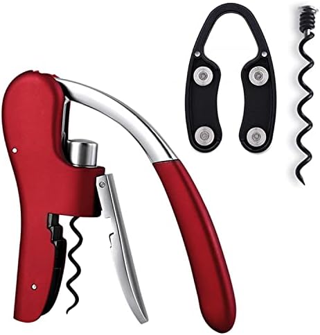 KEISSCO Wine Opener Vertical Lever Corkscrew Wine Bottle Opener with Foil Cutter And Extra Spiral