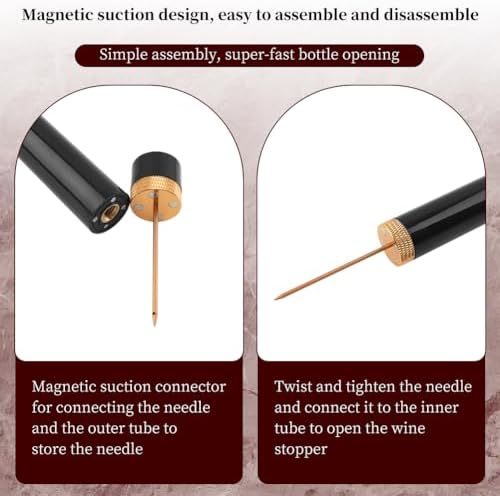 2PCS Aeropop Wine Opener-Air Pump Wine Bottle Opener-Needle Type