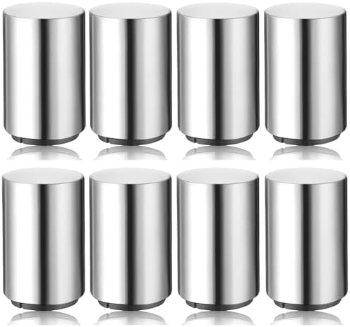 Portable Push Down Magnetic Beer Bottle Openers (8 Packs), No Damage to Caps, Quick to Open, Automatic Stainless Steel Pop the Top Cap Opener for Home Bar Camping and Traveling, Bartender Opening Tool