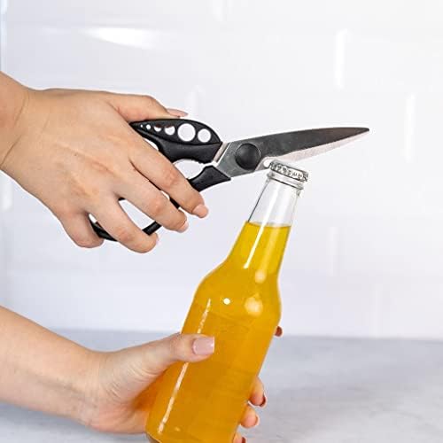 Strip-n-Snip™ - Herb Stripping Multi-use Scissors with Stainless Steel Blades (Black)