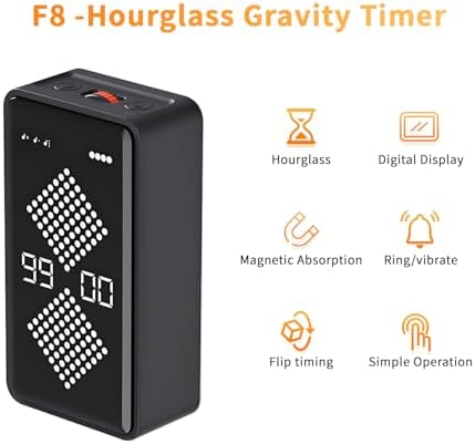 QUMOX F8 Hourglass Gravity Timer, 1–99 Minutes