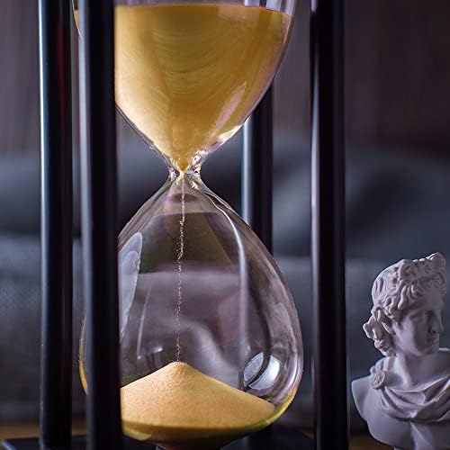 BELLAWARE Hourglass Timer with Golden Sand, 60 Minute Wooden Sand Timer