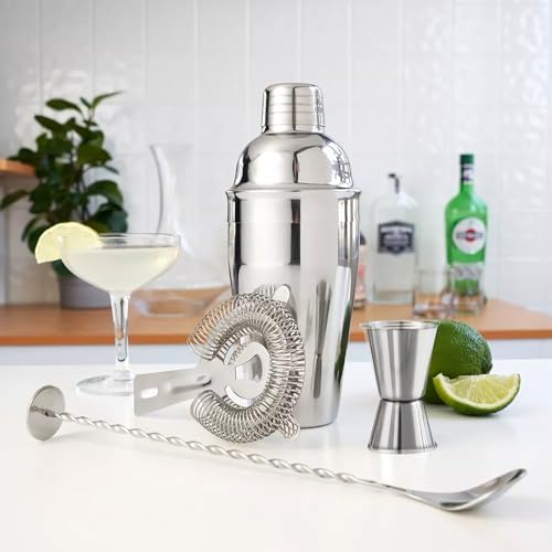 ZPUFAW 6-Piece Cocktail Shaker Set, Bartender Kit, Drink Shaker, Bar Set