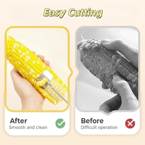 Easy Clean Corn Cob Peeler, 2025 New Corn Cob Stripper Stainless Steel Corn Shovel Corn Stripping Tool - Upgrade Fresh Corn Kernel Remover Shovel Cutter for Kitchen Household Use (2)