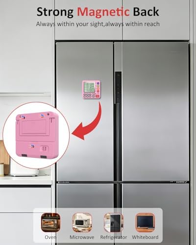Digital Kitchen Timer with 4 Channel, Loud Alarm and Silent Mode