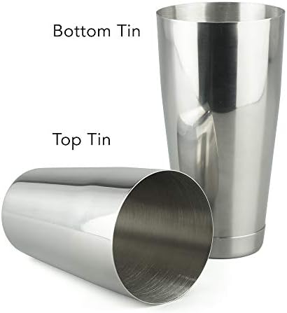 PG Boston Cocktail Kit - 2PC Premium Stainless Steel Shaker Set - 30oz Gloss Finish 2-Piece Shaker - Bartender Kit