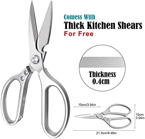 SGNEKOO Kitchen Scissors Heavy Duty 2-Pack Detachable Poultry Shears