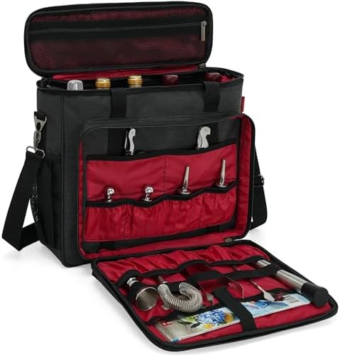 Bartender Kit, 11pcs Cocktail Shaker Set with Bartender Travel Carrying Bag