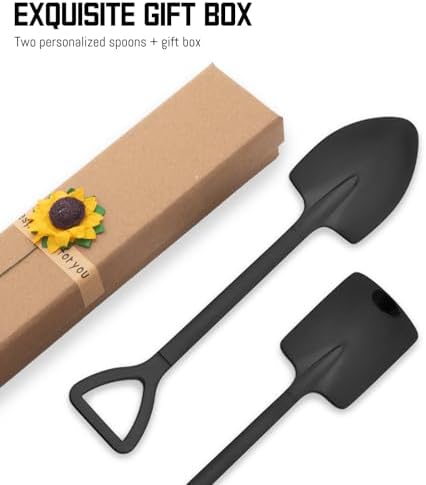 2 Pack Personalized Spoons, 6-Inch Engraved Ice Cream Spoon, Custom Stainless Steel Coffee, Dessert, and Fruit Shovel Spoon with Name, Ideal for Anniversaries, Weddings, and Gifts