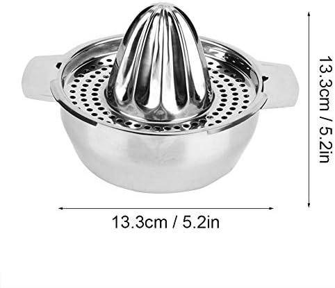 Fdit Stainless Steel Manual Juicer, Lemon Orange Squeezer, 5.2x5.2x2 Inch, Kitchen Household