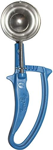 Tiger Chef 2-Oz. Blue Easy Grip Left & Right Ergonomic Squeeze Handle Ice Cream Scooper, All-purpose Stainless Steel Dishers For Ice Cream, Cookie Dough, Meat Balls, Rice, etc. NSF Certified
