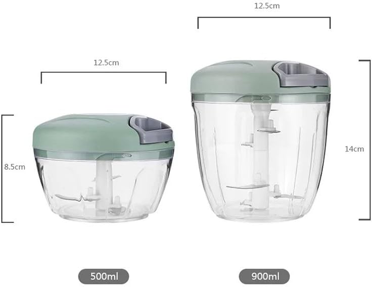 Onion Chopper, Vegetable, Garlic Kitchen Cutter with Container, Pull String Hand Manual Food Processor Mincer Shredder for Cutting Onions Chili Ginger Seasoning Food Chopper