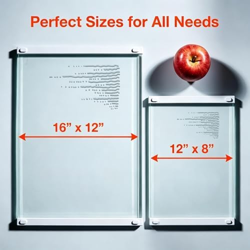 Tempered Glass Cutting Boards Set of 2, Plastic Free Kitchen Boards