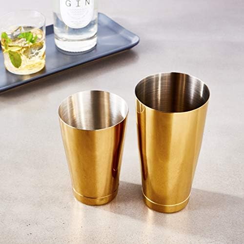 Barfly M37009GD Cocktail Tin, Set (18 oz and 28 oz), Gold