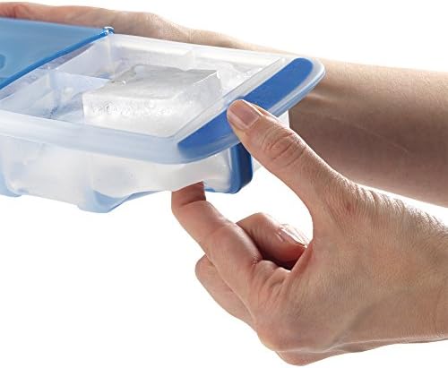 GoodCook Touch Prep and Freeze Ice Tray, 2-oz. Cubes, Stackable with Slide-off Cover