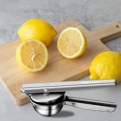 Stainless Steel Juicer Hand Press-Heavy Duty Hand Juicer Manual Juicer Handheld Squeezer Press For Lemon Pomegranate Orange-Kitchen Tool (Stainless steel-C)