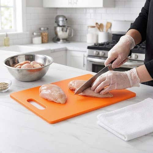 4-Piece Small Plastic Cutting Board with Handles
