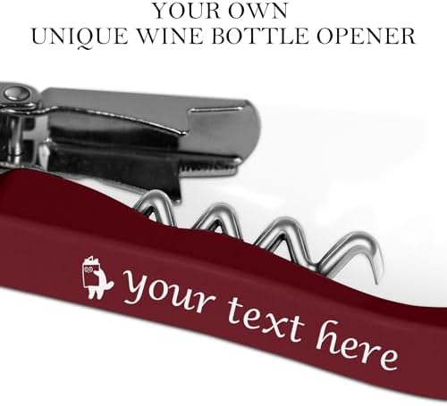 Custom Wine Bottle Opener, Stainless Steel Wine Key Corkscrew w/Foil Cutter