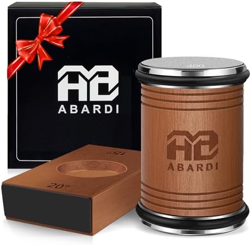 Abardi Rolling Knife Sharpener, Kitchen Tool Gifts for Men (Walnut)