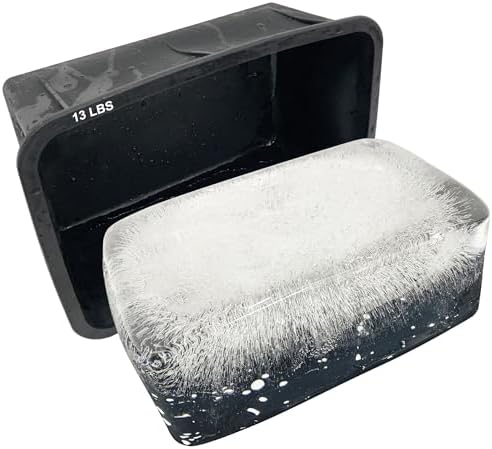 Extra Large Ice Block Mold - 13lbs Giant Ice Cube Molds for Ice Bath, Black
