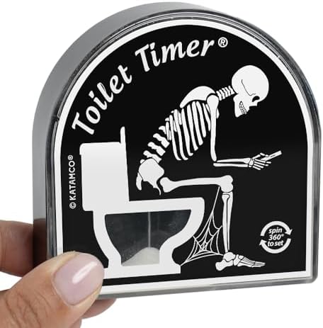 Katamco Toilet Timer (Skeleton Edition), Funny Gift for Men, Husband, Dad, Birthday, Christmas, Stocking Stuffer, Halloween, Retirement, Father's Day, As seen on Shark Tank.