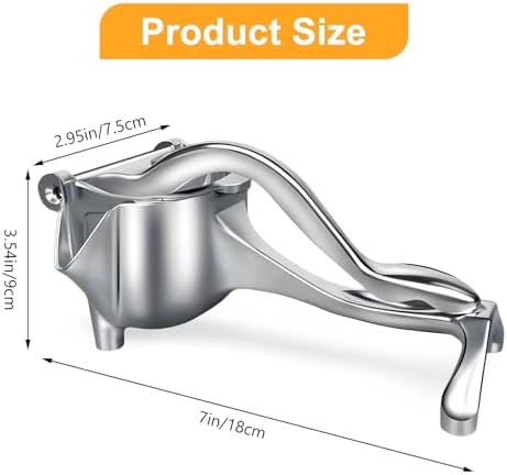 Manual Lemon Squeezer, Lemon Squeezer Juicer, Citrus Juicer Handheld, Stainless Steel Citrus Press Fruit juicer Juice squeezer Orange Juice Hand Press (L-7in)