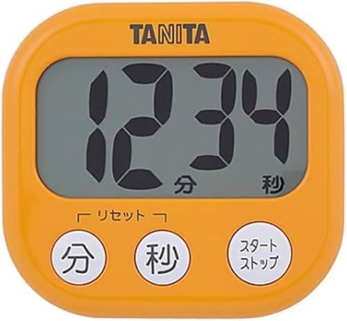 Tanita TD-384 OR Kitchen Study Learning Timer with Magnet, Loud Volume, Large Screen, 100 Minutes, White