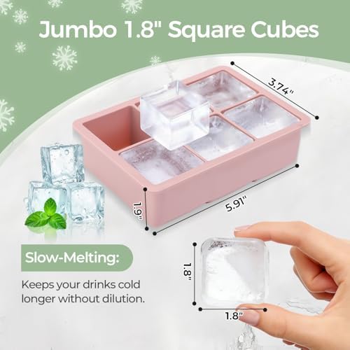 Large Silicone Ice Cube Trays(3 Pack)