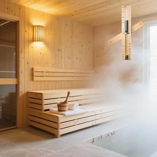 20 Minute Sauna Sand Timer, Heat Resistant Wooden Sauna Clock with Black Sand, Reloj De Arena,Black Sand Hourglass Hour Glass Timer for SPA