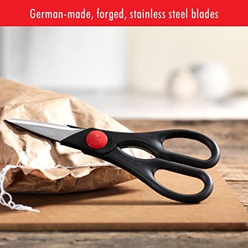 ZWILLING Twin 7.9-inch Kitchen Shears, Heavy Duty Multi-Purpose Scissors with Forged Stainless Steel Blades, Built-In Bottle Opener & Soft Grip – Dishwasher Safe for Meat, Poultry, Herbs & BBQ