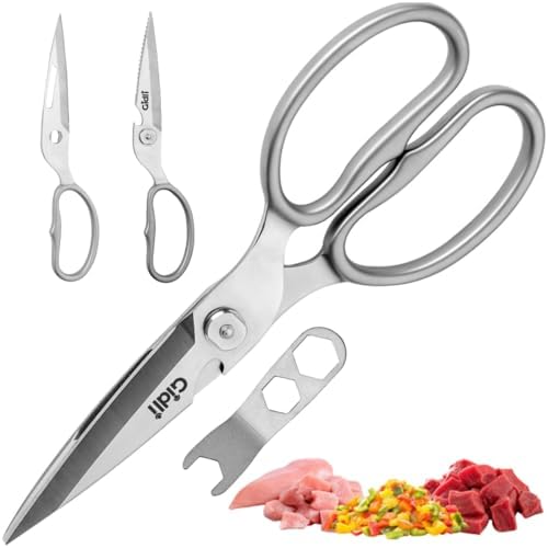 Premium Kitchen Scissors All Stainless Steel – Lifetime Replace. Warranty*