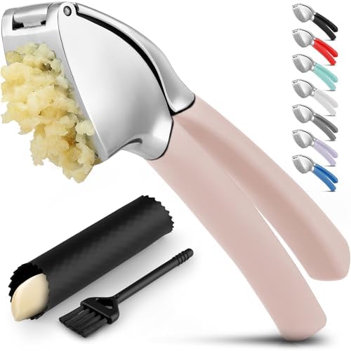 Zulay Kitchen Metal Comfort Grip Garlic Press