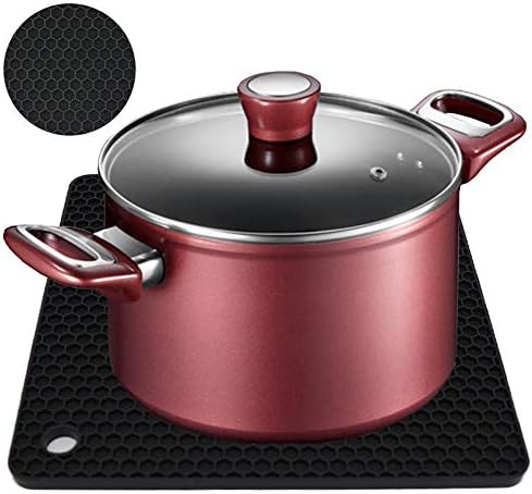 Silicone Trivets for Hot Dishes, Pots and Pans, Hot Pads for Kitchen, Grey Silicone Pot Holders for Kitchen Quartz Counter Heat Resistant Mat, Flexible Table Trivet Mat Set 4